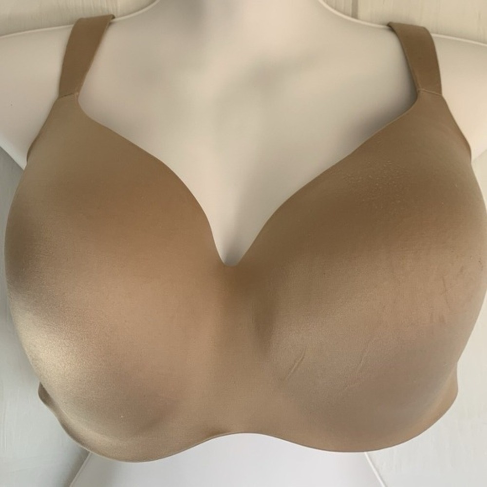 Soma Enhancing Shape Wireless Bra 40DD Beige Tan Full Coverage 0715 Comfort